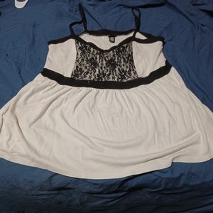 Torrid Plus Size Black and White Strapped Top